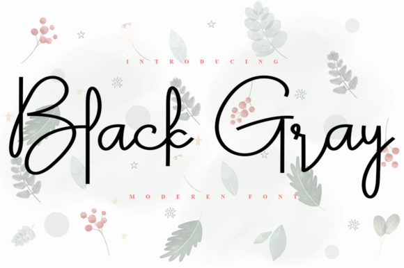 Black Gray Font Review: A Delicate Script for Campaign Visuals