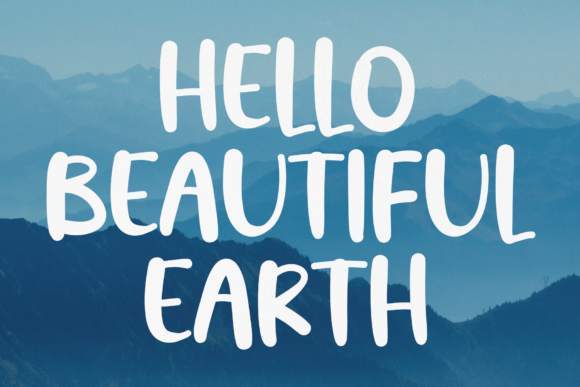 Hello Beautiful Earth: A Handwritten Font for Business Branding