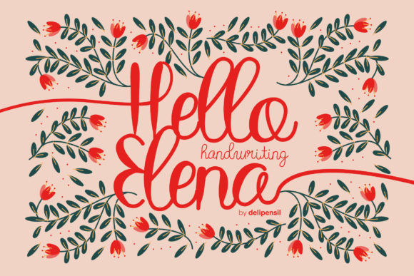 Hello Elena: A Script Font for Warm Editorial Design