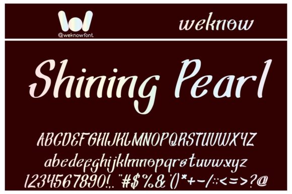 Shining Pearl: A Script Typeface for Digital Designers