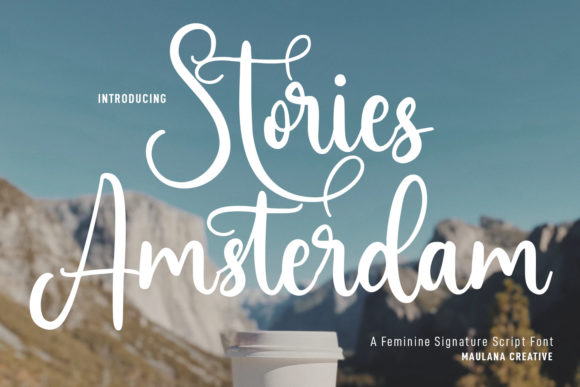 Stories Amsterdam Font: Handwritten Script for Editorial Design